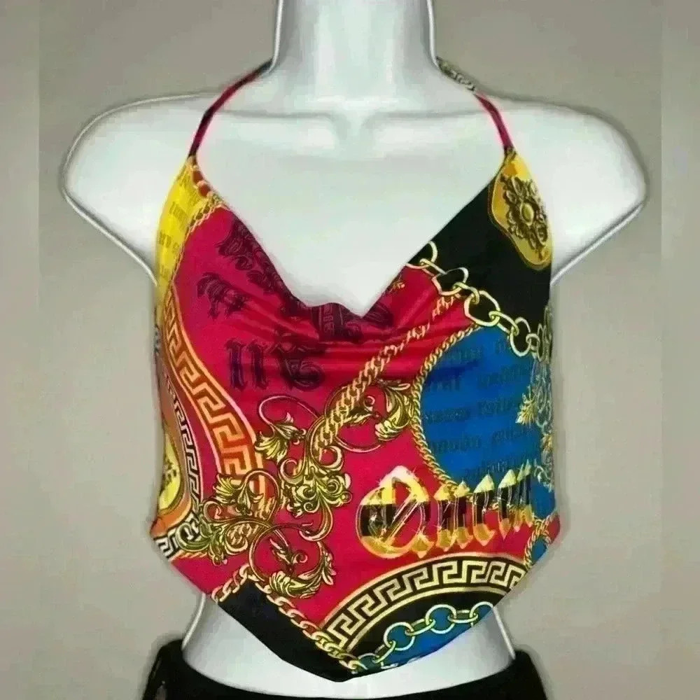 Weaver Colorful Halter Top (490)